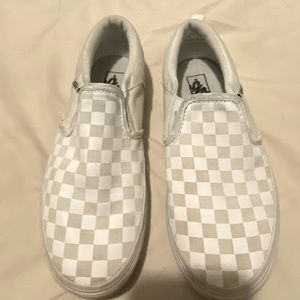 Youth size 4 white checkered vans